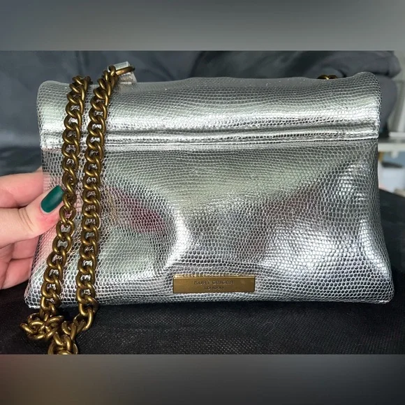 Kurt Geiger Silver Bag with Gold Stars - Picture 4 of 5